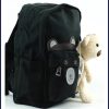 Gyerektáska/kisméretű női táska macival, poliészter, fekete nagymeretunoitaska-hu b