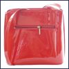 VIA55 elegáns női kis keresztpántos táska merev fazonban, rostbőr, piros nagymeretunoitaska-hu c
