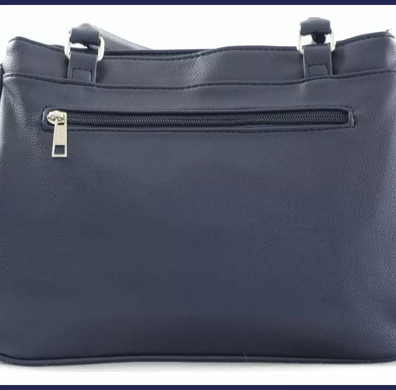 Duplarekeszes női kézitáska, műbőr, kék nagymeretunoitaska-hu 3