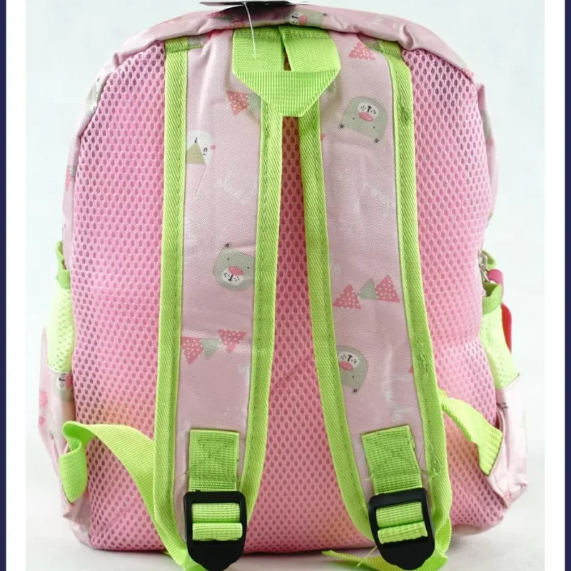 Gyerektáska kisállatos mintával, poliészter, rosé nagymeretunoitaska-hu 3