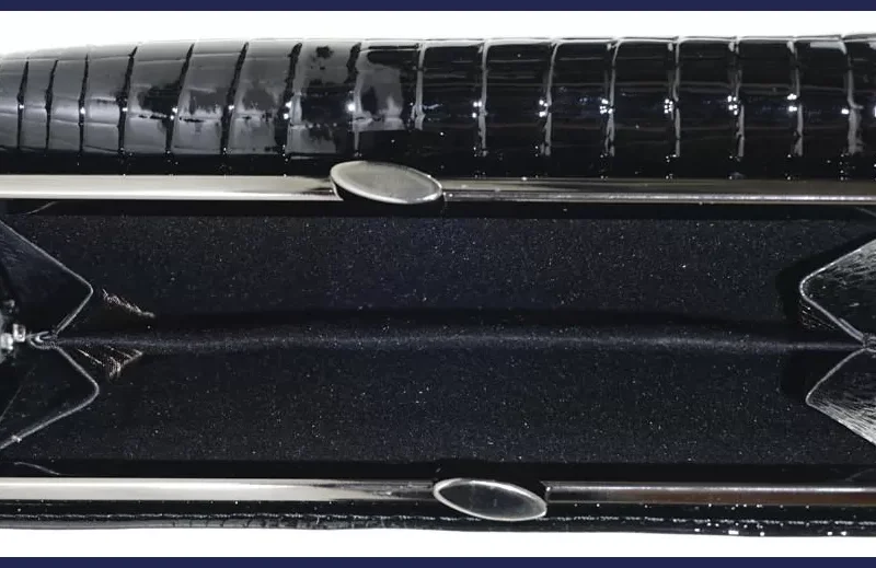 Lorenti női bőr pénztárca kígyóbőr mintával, fekete nagymeretunoitaska-hu 4