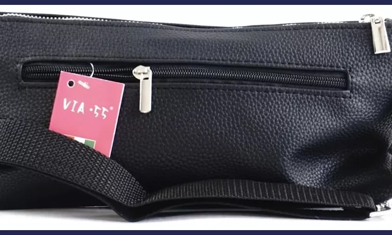 VIA55 női keresztpántos táska széles fazonban, rostbőr, sárga nagymeretunoitaska-hu 3