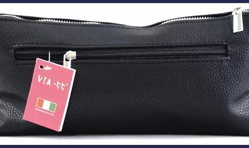 VIA55 női keresztpántos táska széles fazonban, rostbőr, vörös nagymeretunoitaska-hu 3