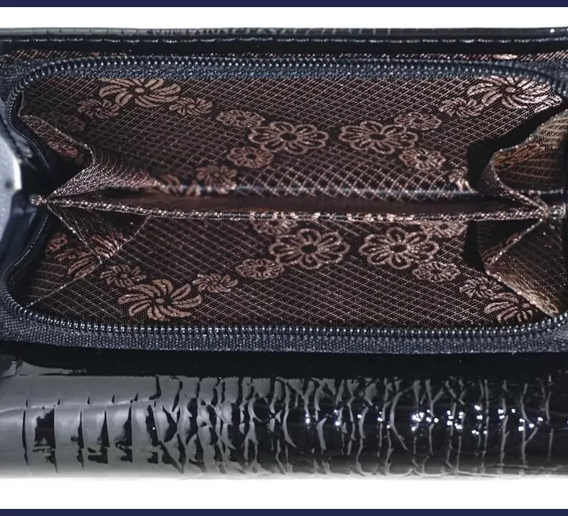 VIA55 női pénztárca, rövid fazon, bőr, fekete nagymeretunoitaska-hu 4