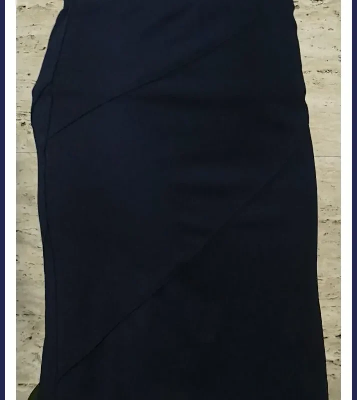 Női elegáns szoknya, sötétkék nagymeretunoitaska-hu 2